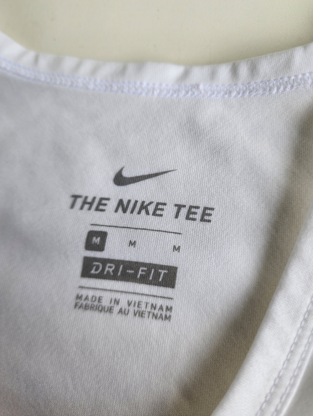 Nike Men's Legend Chalk Block Swoosh White/Black Training Tank Sz M - Picture 4 of 9